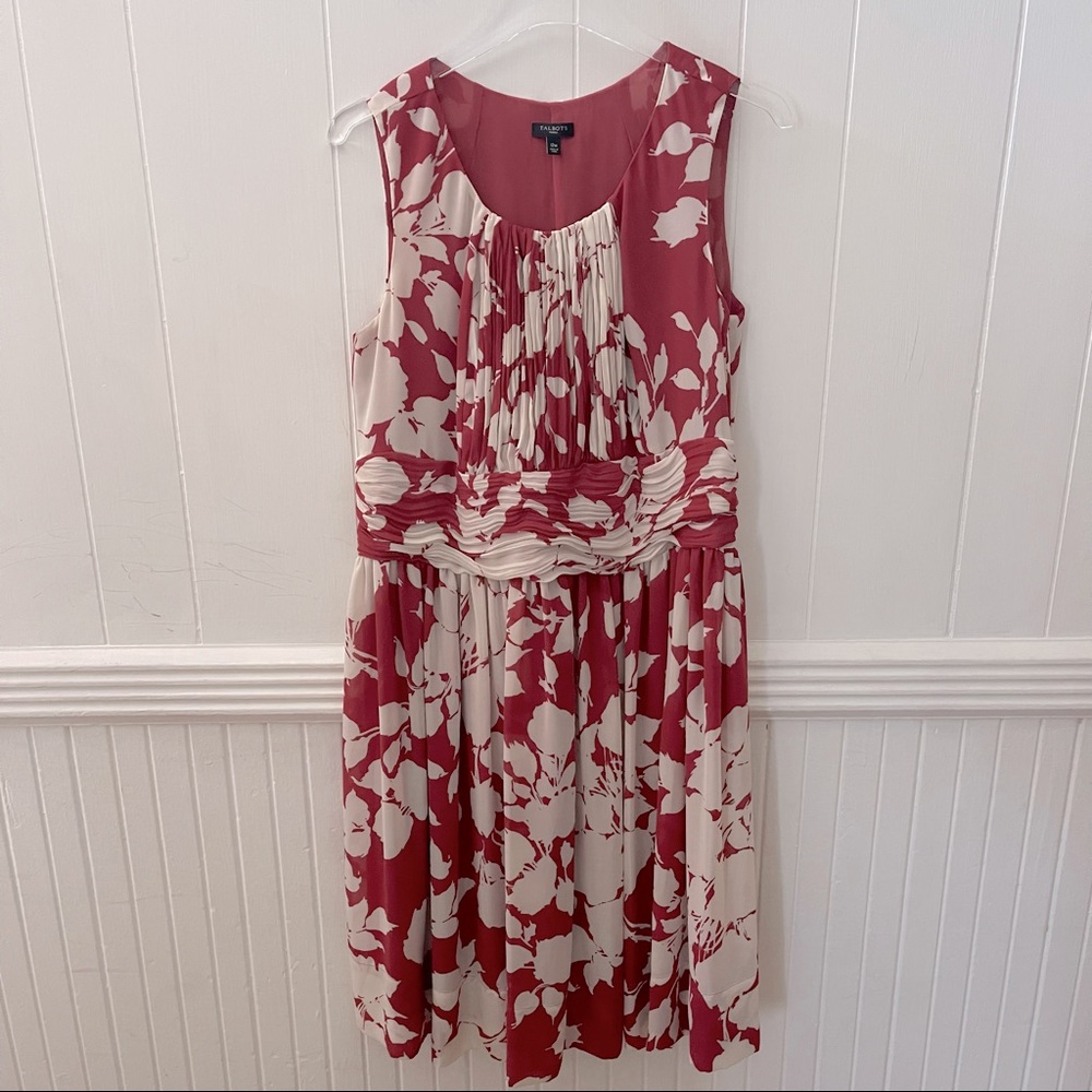 Talbots Floral Ruched Dress